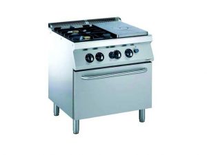 Gas Glühplattenherd mit 2 brener und Gasbackofen
