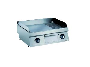 Elektro Chrom Grillplatte Glatt/Gerillt 800 x 700 mm